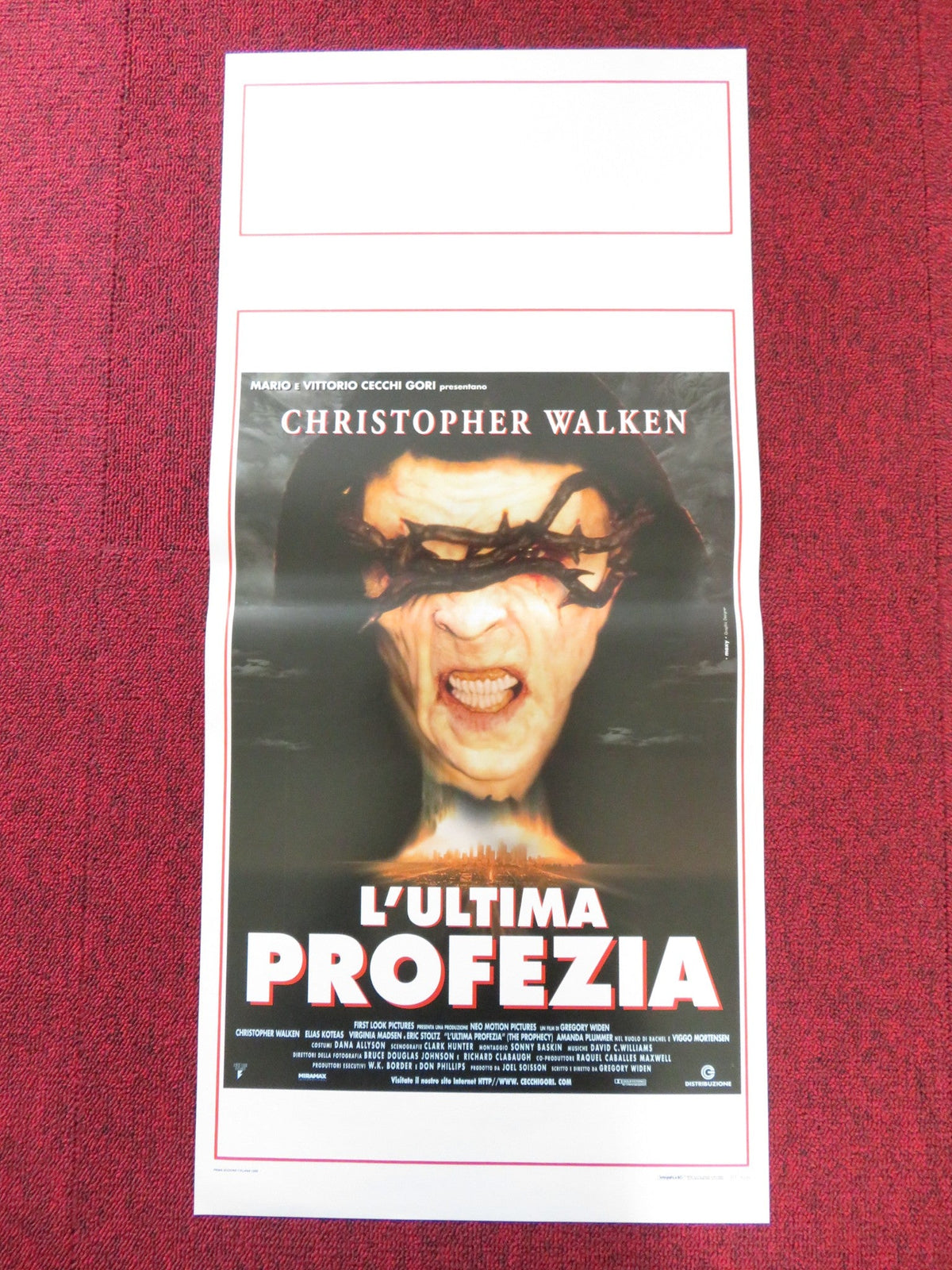 THE PROPHECY ITALIAN LOCANDINA POSTER CHRISTOPHER WALKEN ELIAS KOTEAS 1995 Rendezvous Cinema Movie posters