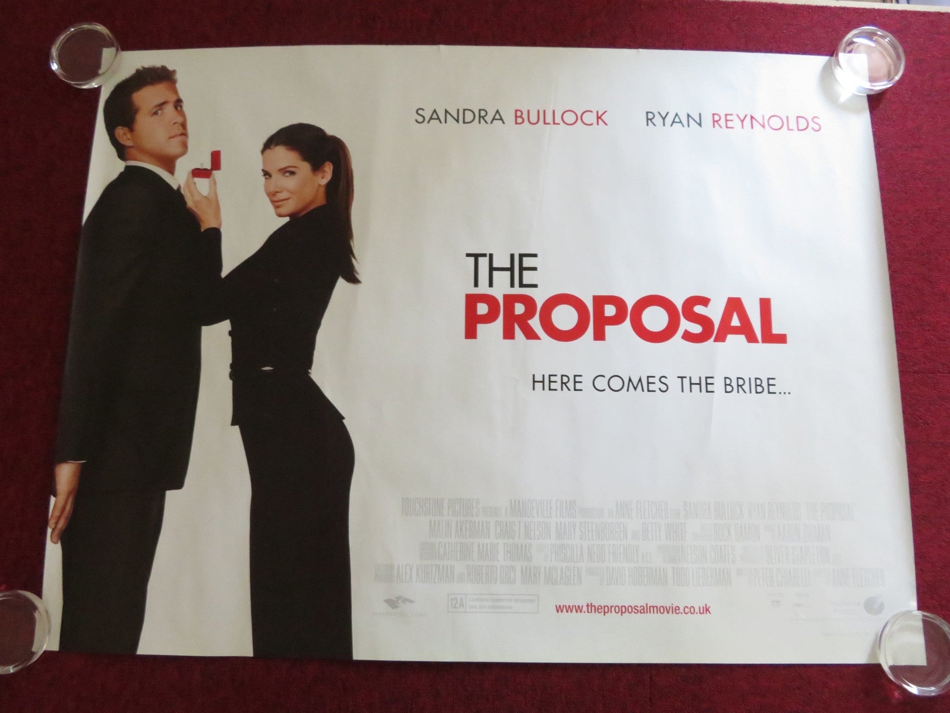 THE PROPOSAL UK QUAD (30"x 40") ROLLED POSTER SANDRA BULLOCK RYAN REYNOLDS 2009 Rendezvous Cinema Movie posters