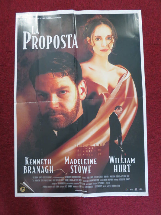 THE PROPOSITION ITALIAN FOGLIO POSTER KENNETH BRANAGH MADELEINE STOWE 1998 Rendezvous Cinema Movie posters