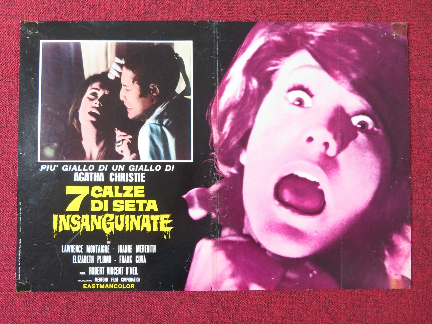 THE PSYCHO LOVER - A ITALIAN FOTOBUSTA POSTER LAWRENCE MONTAIGNE 1973 Rendezvous Cinema Movie posters