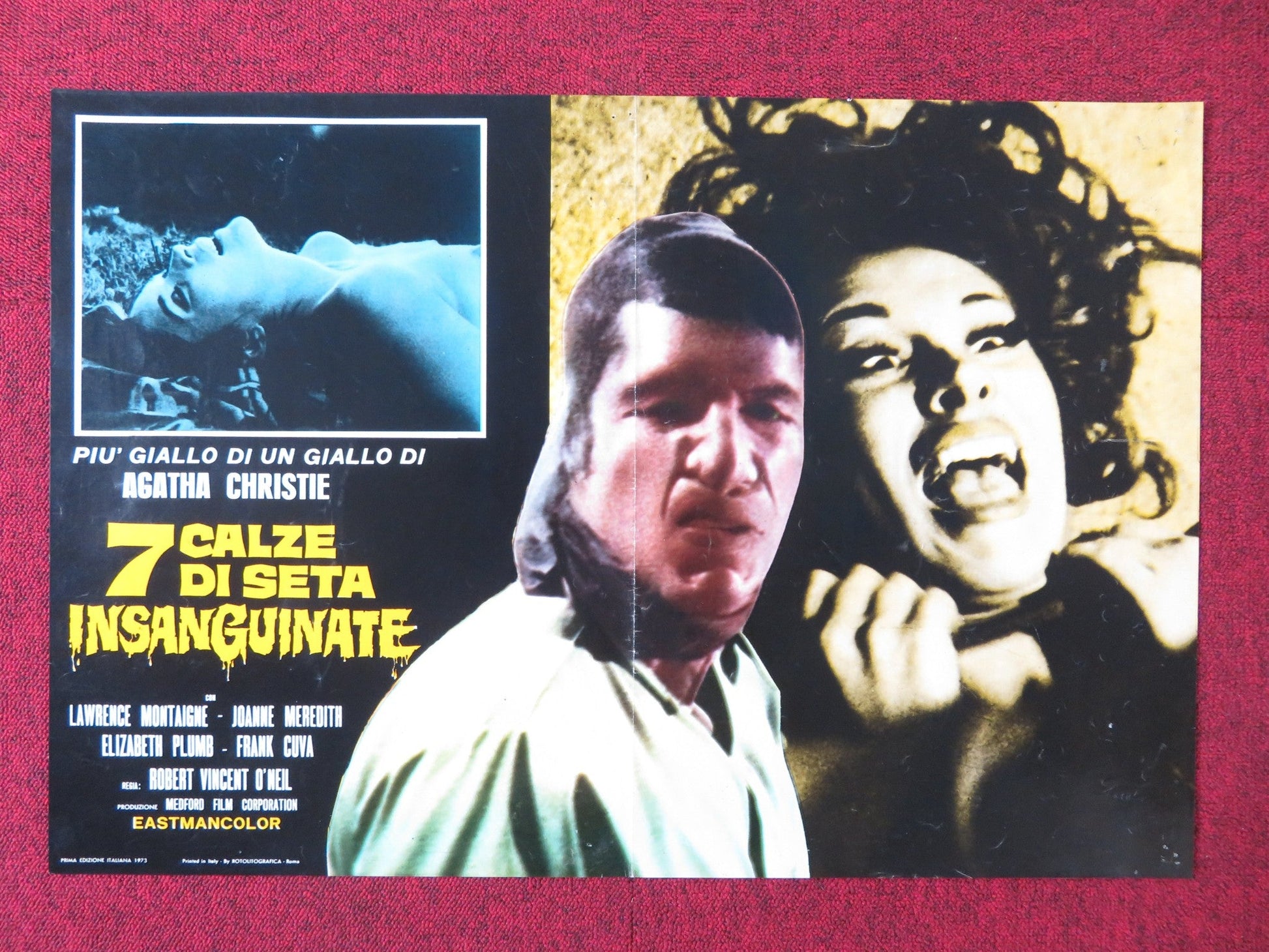 THE PSYCHO LOVER - C ITALIAN FOTOBUSTA POSTER LAWRENCE MONTAIGNE 1973 Rendezvous Cinema Movie posters