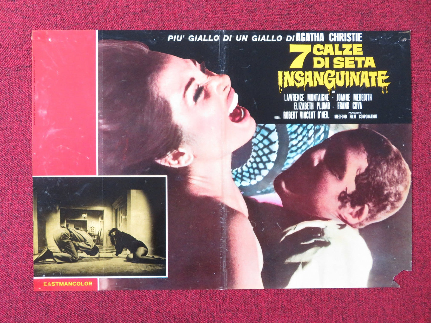 THE PSYCHO LOVER - G ITALIAN FOTOBUSTA POSTER LAWRENCE MONTAIGNE 1973 Rendezvous Cinema Movie posters