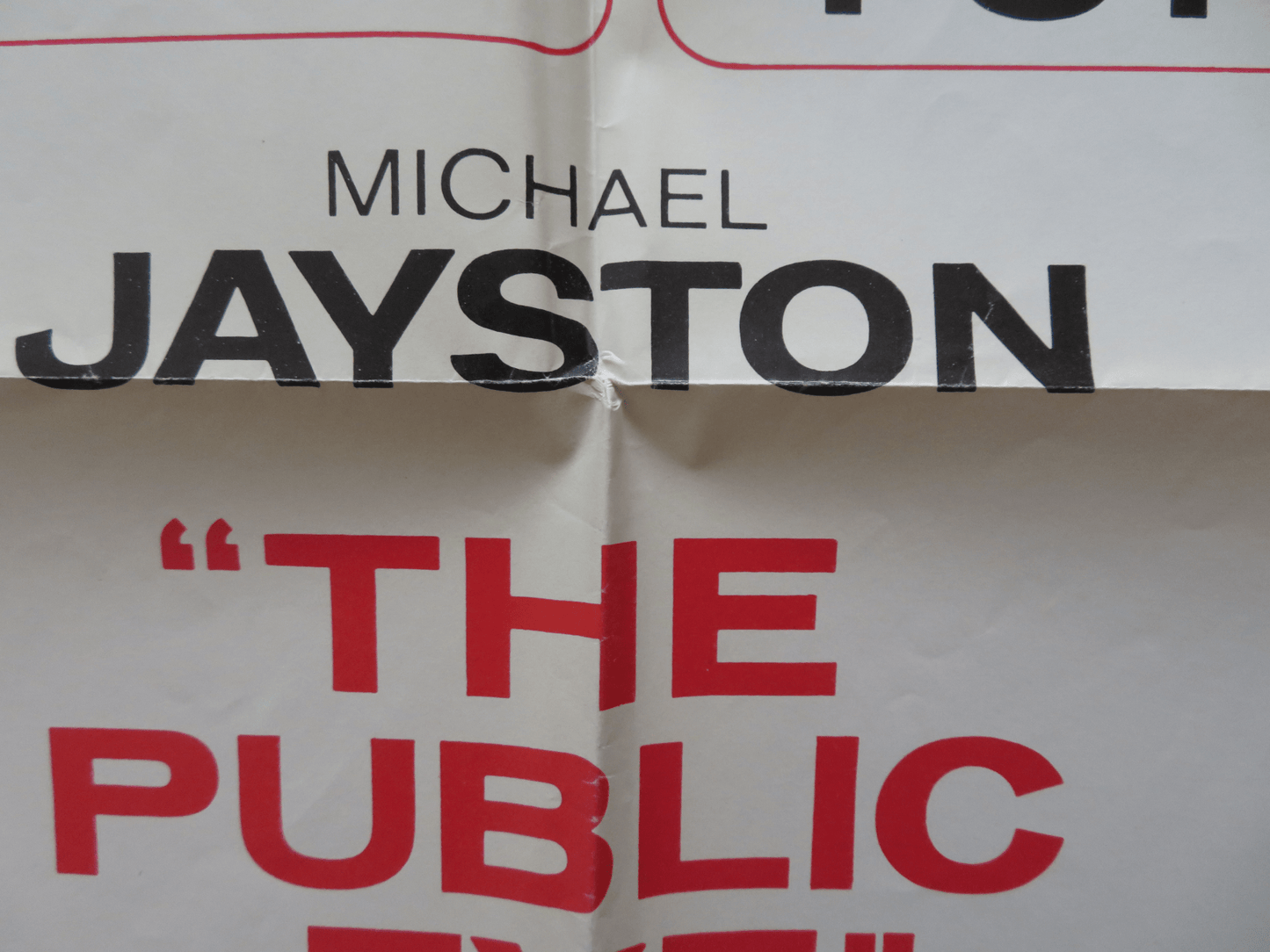 THE PUBLIC EYE FOLDED US ONE SHEET POSTER MIA FARROW TOPOL MICHAEL JAYSTON 1972 Rendezvous Cinema Movie posters