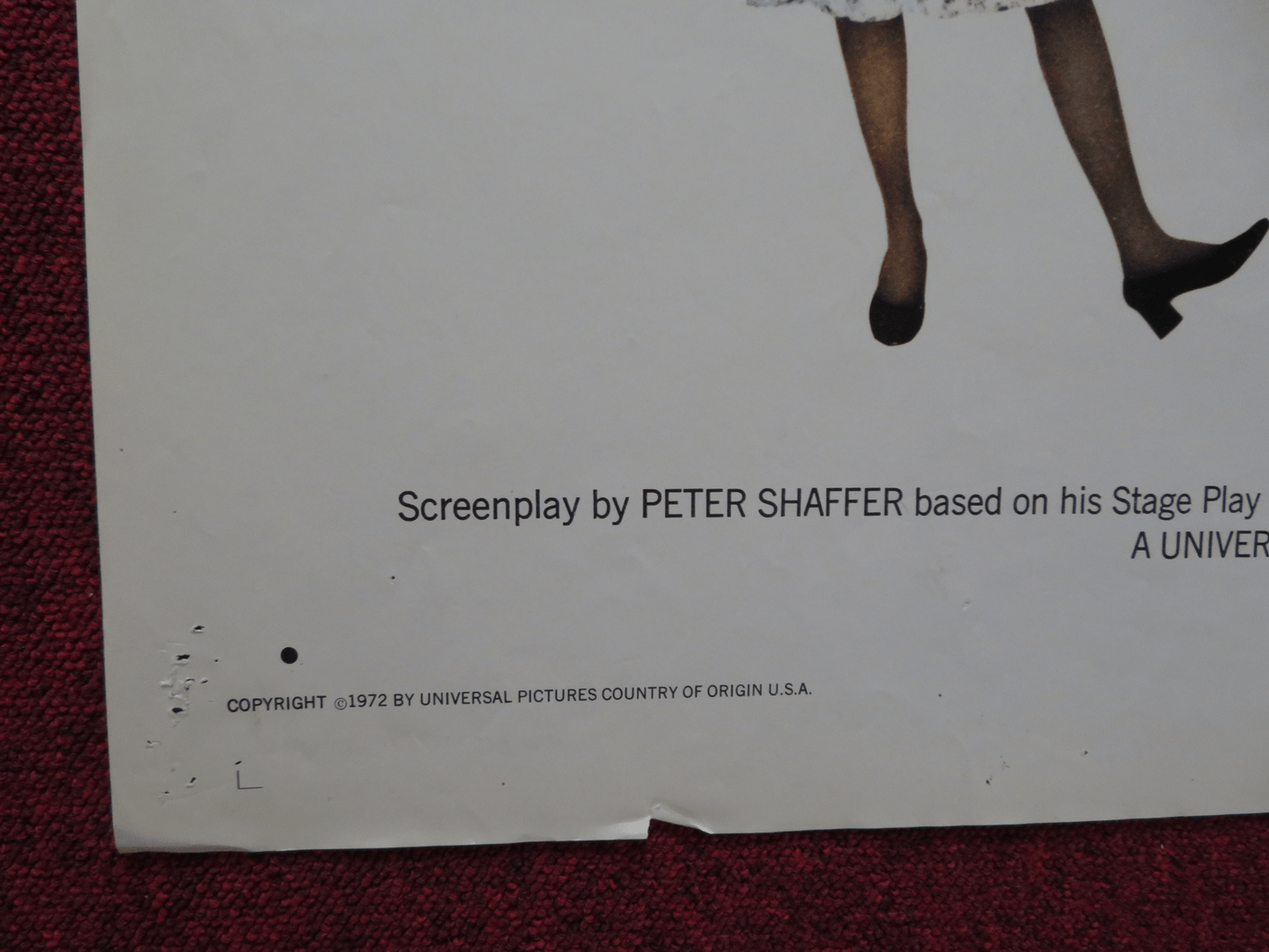 THE PUBLIC EYE FOLDED US ONE SHEET POSTER MIA FARROW TOPOL MICHAEL JAYSTON 1972 Rendezvous Cinema Movie posters