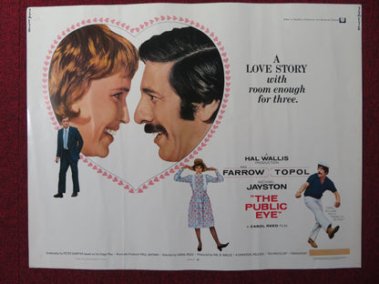 THE PUBLIC EYE US HALF SHEET (22"x 28") POSTER MIA FARROW TOPOL 1972 Rendezvous Cinema Movie posters