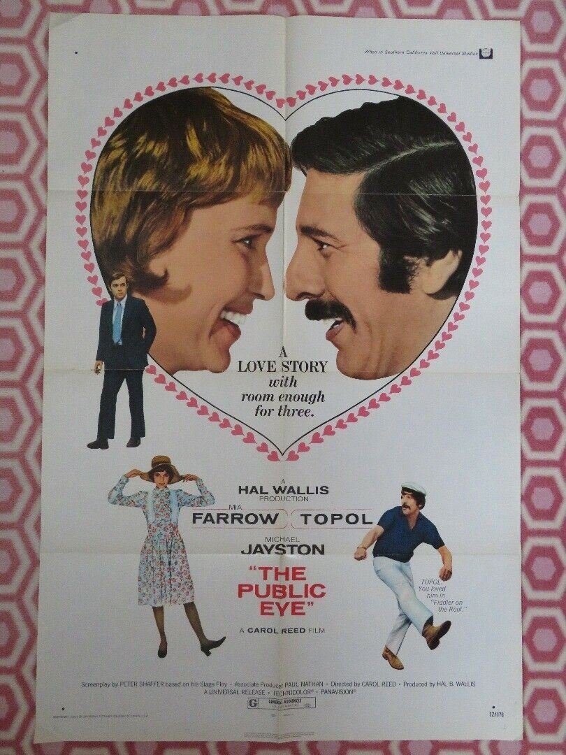 THE PUBLIC EYE US ONE SHEET POSTER MIA FARROW TOPOL MICHAEL JAYSTON - Rendezvous Cinema