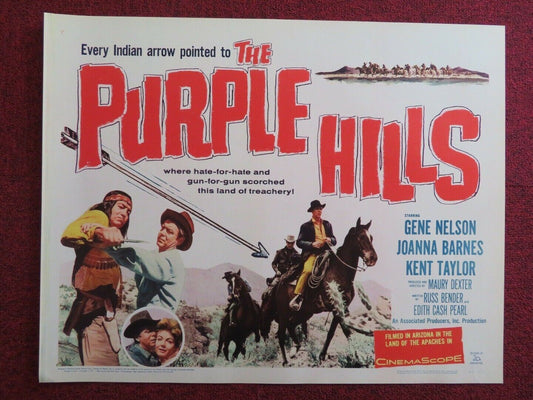 THE PURPLE HILLS US HALF SHEET (22"x 28") POSTER GENE NELSON JOANNA BARNES 1961 Movie posters