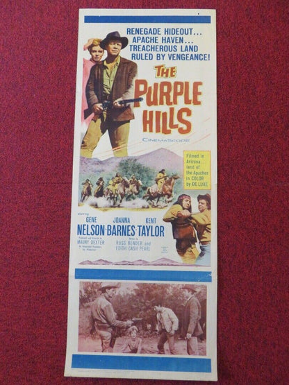 THE PURPLE HILLS US INSERT (14"x 36") POSTER GENE NELSON JOANNA BARNES 1961 Movie posters