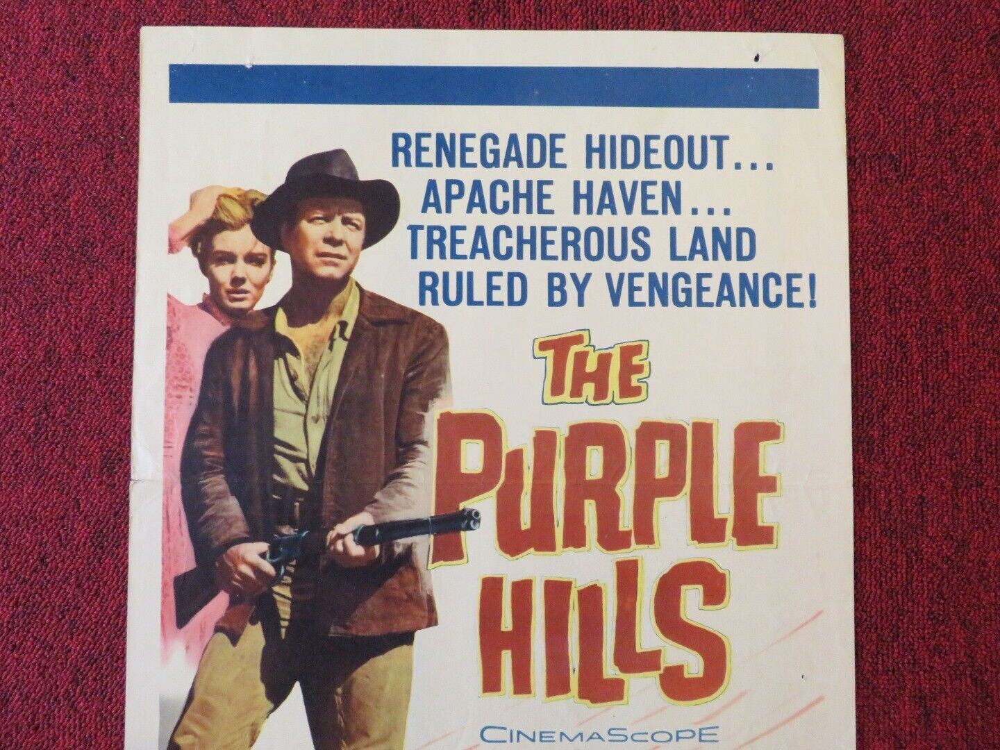 THE PURPLE HILLS US INSERT (14"x 36") POSTER GENE NELSON JOANNA BARNES 1961 Movie posters