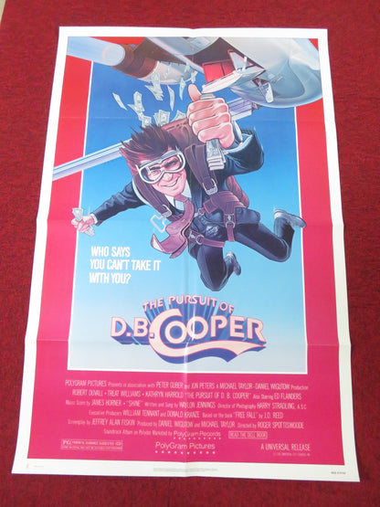 THE PURSUIT OF D. B. COOPER - B FOLDED US ONE SHEET POSTER ROBERT DUVALL 1981 Rendezvous Cinema Movie posters