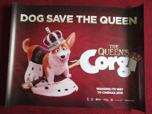 THE QUEEN'S CORGI UK QUAD (30"x 40") ROLLED POSTER RUSTY SHACKLEFORD 2019 Rendezvous Cinema Movie posters