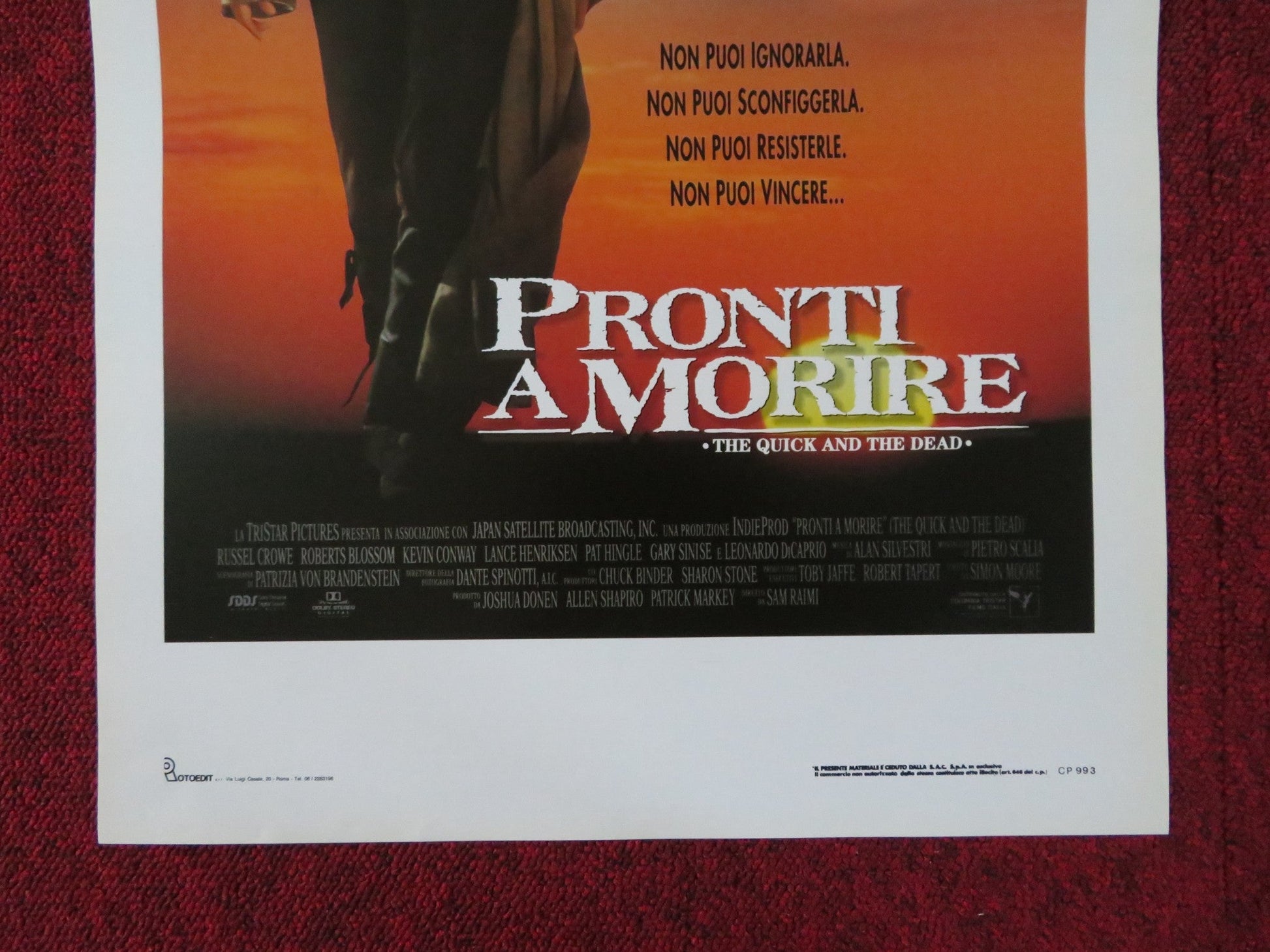 THE QUICK AND THE DEAD ITALIAN LOCANDINA POSTER SHARON STONE GENE HACKMAN 1995 Rendezvous Cinema Movie posters