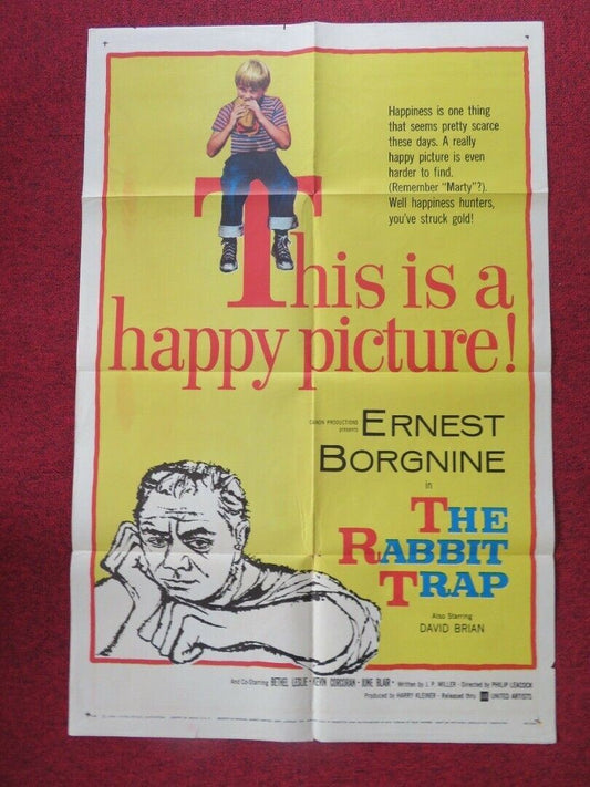 THE RABBIT TRAP FOLDED US ONE SHEET POSTER ERNEST BORGNINE DAVID BRIAN 1959 Movie posters