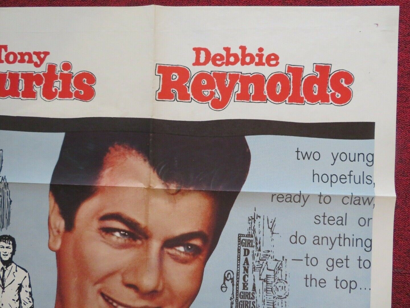 THE RAT RACE FOLDED US ONE SHEET POSTER TONY CURTIS DEBBIE REYNOLDS 1960 Movie posters