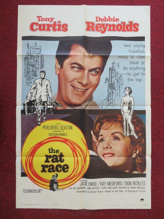 THE RAT RACE FOLDED US ONE SHEET POSTER TONY CURTIS DEBBIE REYNOLDS 1960 Movie posters