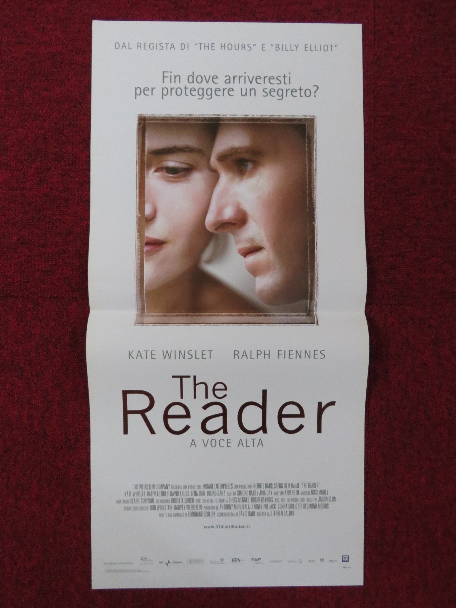 THE READER ITALIAN LOCANDINA POSTER KATE WINSLET RALPH FIENNES 2008 Rendezvous Cinema Movie posters