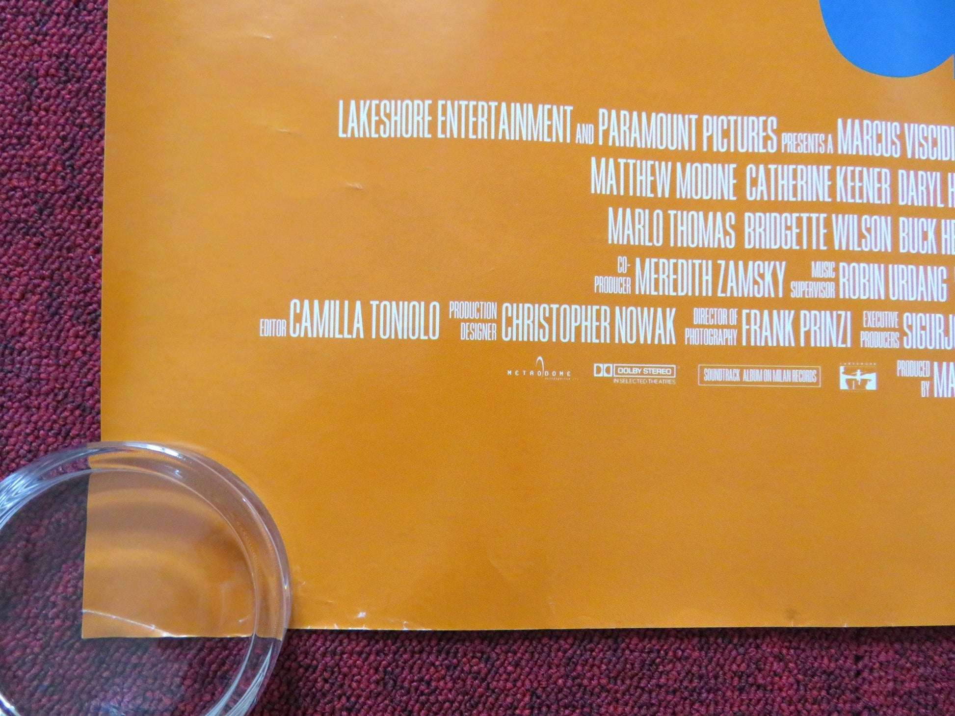 THE REAL BLONDE UK QUAD (30"x 40") ROLLED POSTER MATTHEW MODINE KEENER 1997 Rendezvous Cinema Movie posters