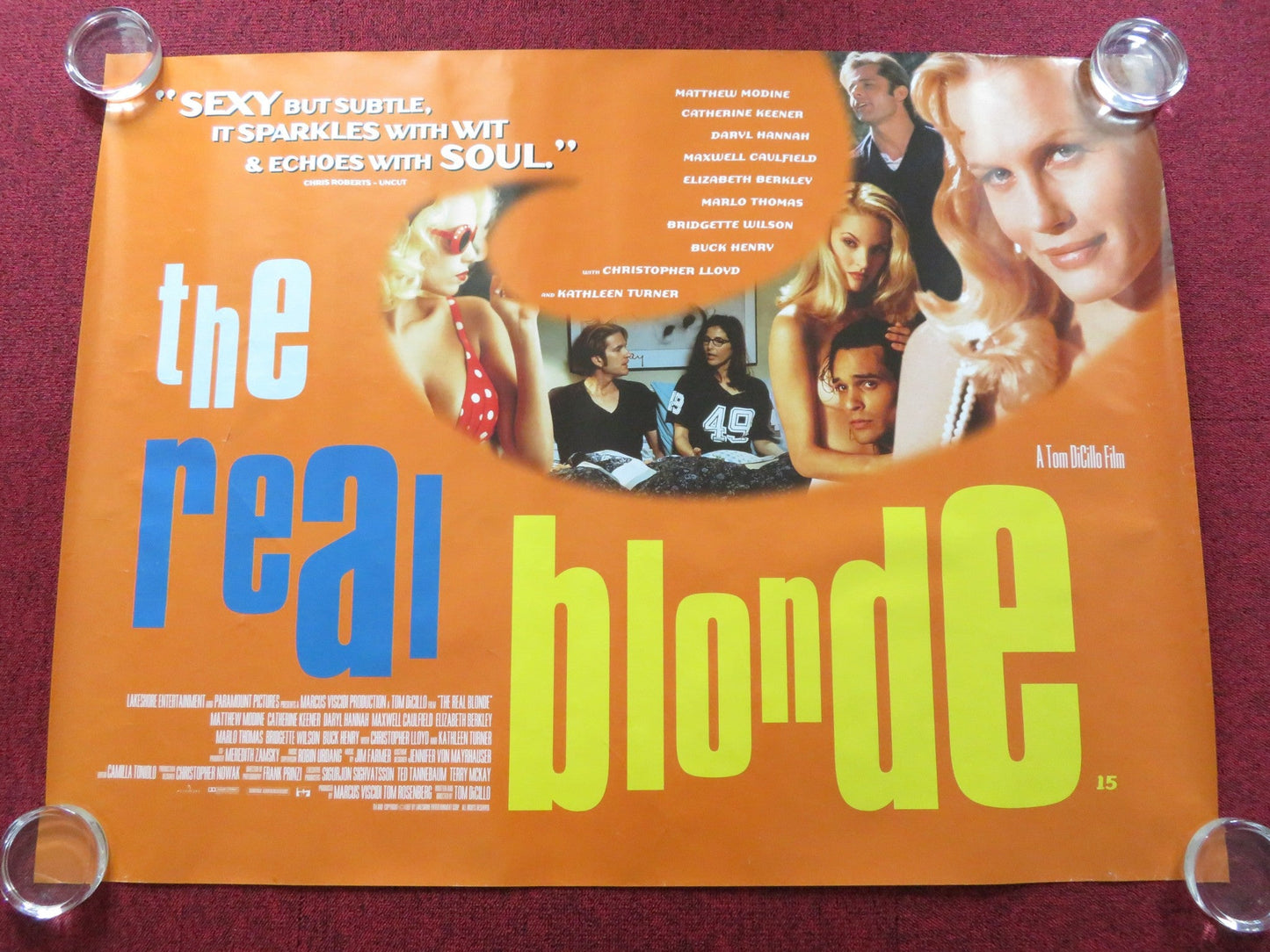 THE REAL BLONDE UK QUAD (30"x 40") ROLLED POSTER MATTHEW MODINE KEENER 1997 Rendezvous Cinema Movie posters