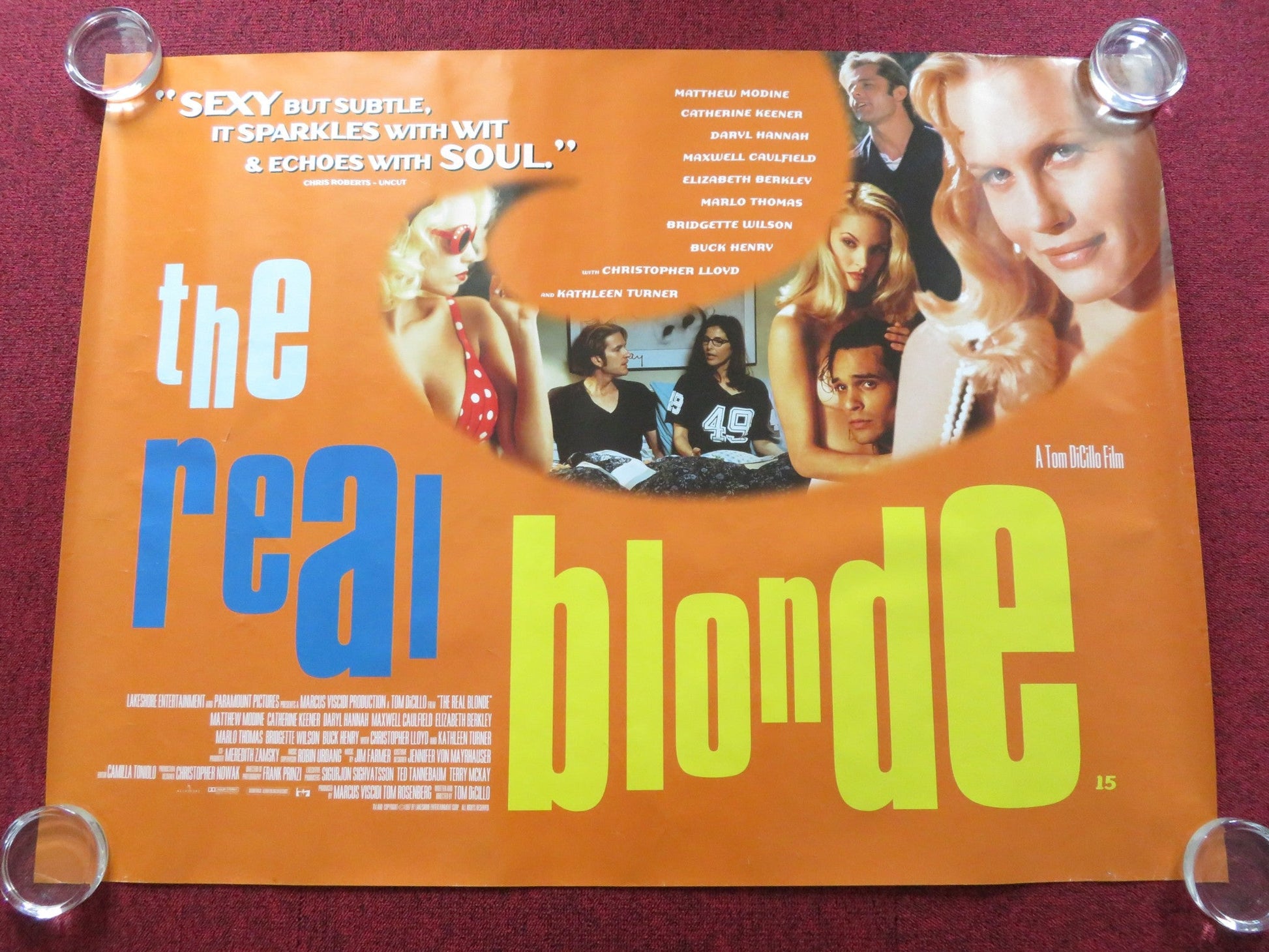 THE REAL BLONDE UK QUAD (30"x 40") ROLLED POSTER MATTHEW MODINE KEENER 1997 Rendezvous Cinema Movie posters
