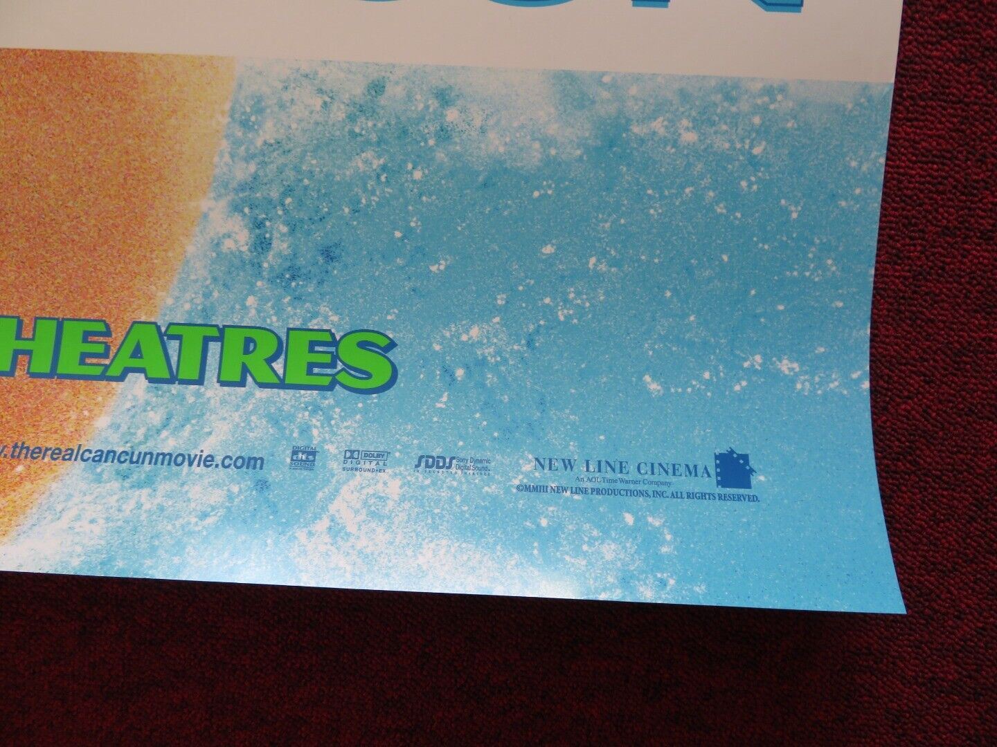 THE REAL CANCUN US ONE SHEET ROLLED POSTER BENJAMIN FLETCHER 2003 Movie posters