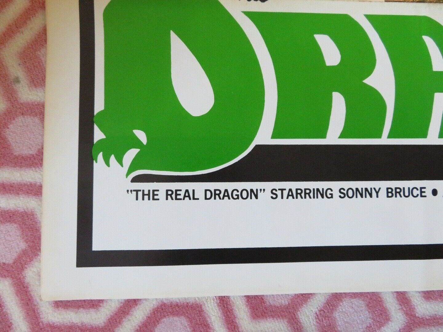 THE REAL DRAGON KUNG FU US ONE SHEET ROLLED POSTER SONNY BRUCE 1970 - Rendezvous Cinema