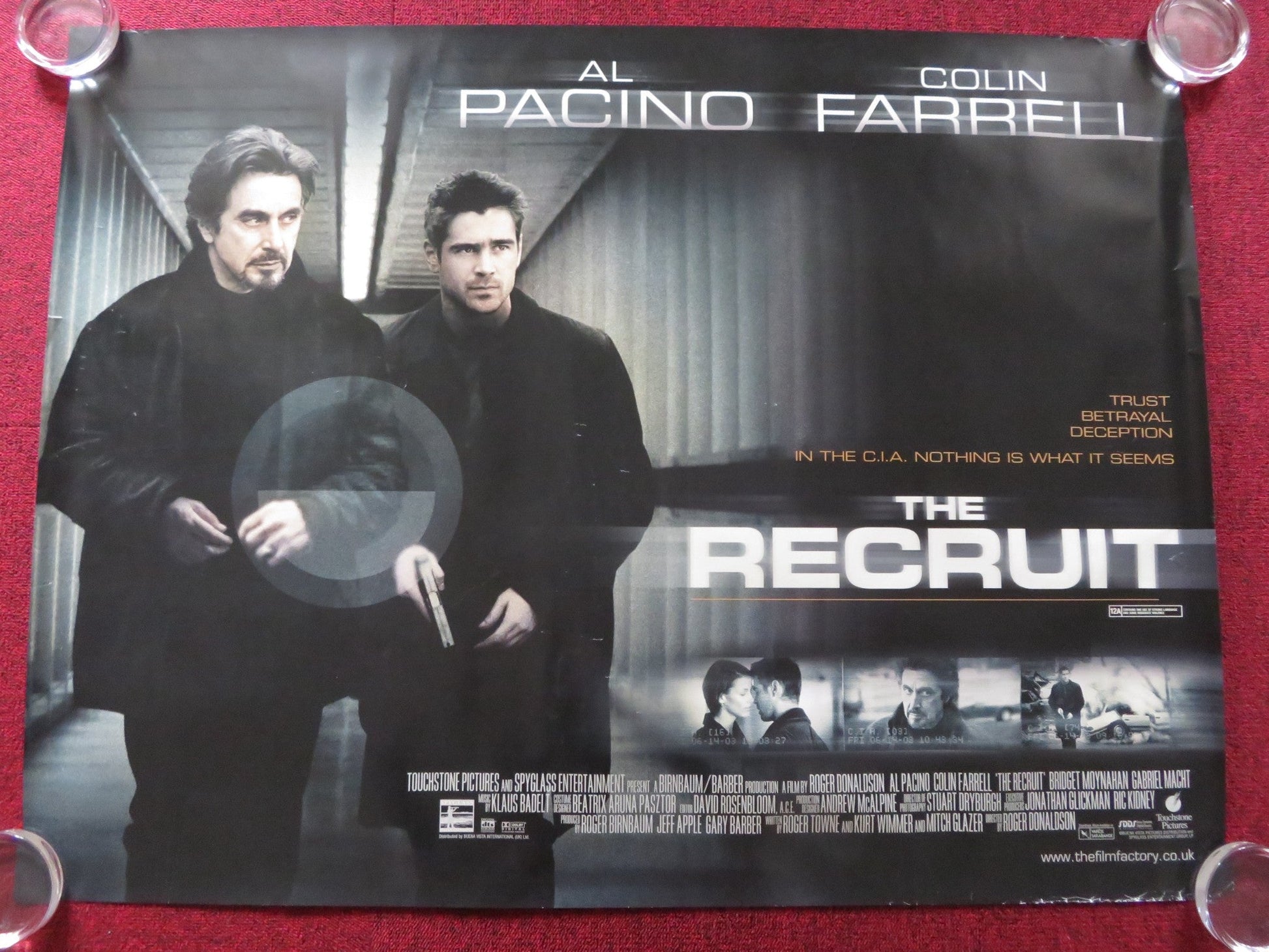 THE RECRUIT UK QUAD (30"x 40") ROLLED POSTER AL PACINO COLIN FARRELL 2003 Rendezvous Cinema Movie posters
