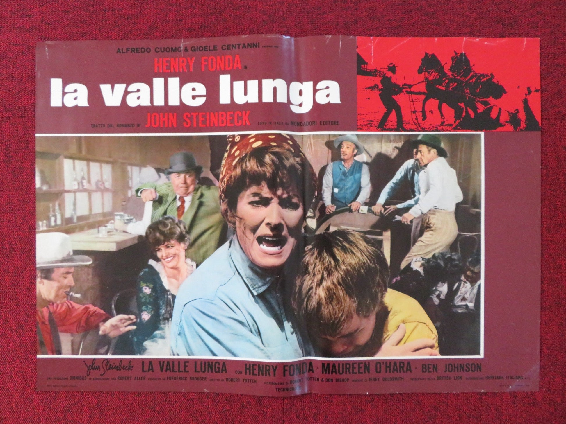 THE RED PONY - TV MOVIE - A ITALIAN FOTOBUSTA POSTER HENRY FONDA M. O'HARA 1973 Rendezvous Cinema Movie posters