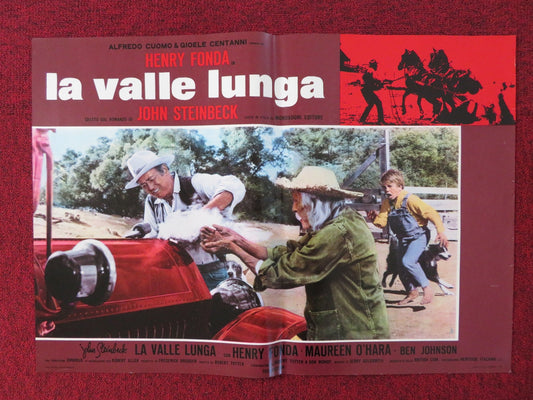 THE RED PONY - TV MOVIE - C ITALIAN FOTOBUSTA POSTER HENRY FONDA M. O'HARA 1973 Rendezvous Cinema Movie posters