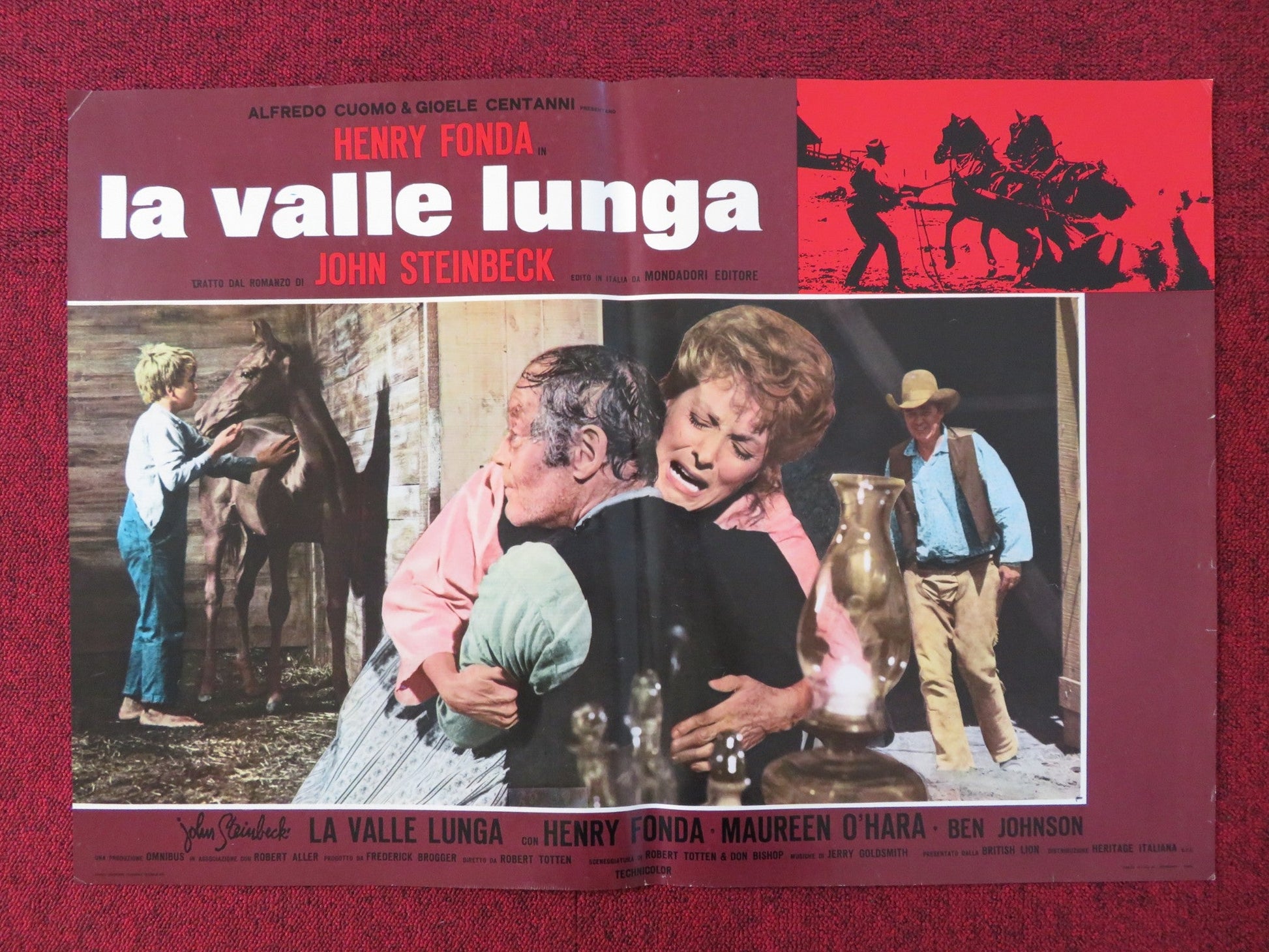 THE RED PONY - TV MOVIE - E ITALIAN FOTOBUSTA POSTER HENRY FONDA M. O'HARA 1973 Rendezvous Cinema Movie posters