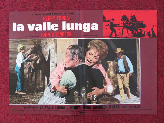 THE RED PONY - TV MOVIE - E ITALIAN FOTOBUSTA POSTER HENRY FONDA M. O'HARA 1973 Rendezvous Cinema Movie posters