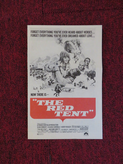 THE RED TENT UNCUT PARAMOUNT FOLDED PRESS BOOK SEAN CONNERY PETER FINCH 1969 Rendezvous Cinema Movie posters
