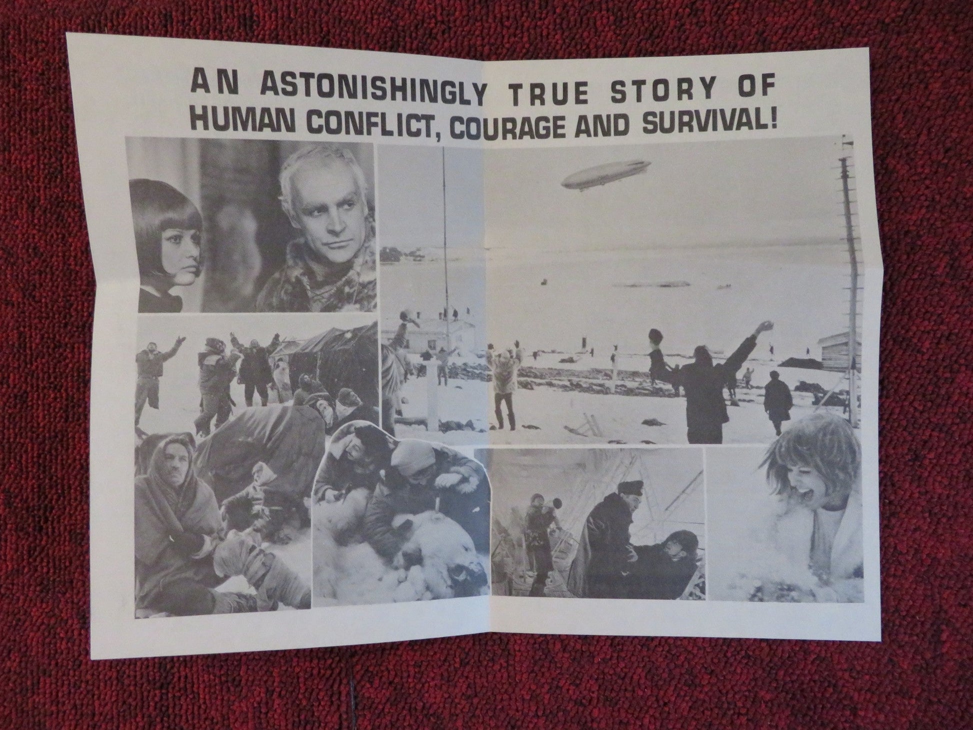 THE RED TENT UNCUT PARAMOUNT FOLDED PRESS BOOK SEAN CONNERY PETER FINCH 1969 Rendezvous Cinema Movie posters