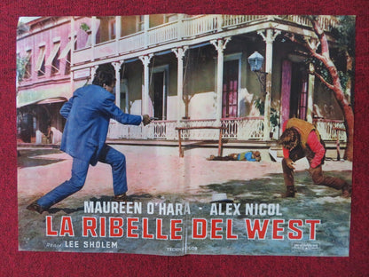 THE REDHEAD FROM WYOMING - A ITALIAN FOTOBUSTA POSTER MAUREEN O'HARA 1953 Rendezvous Cinema Movie posters