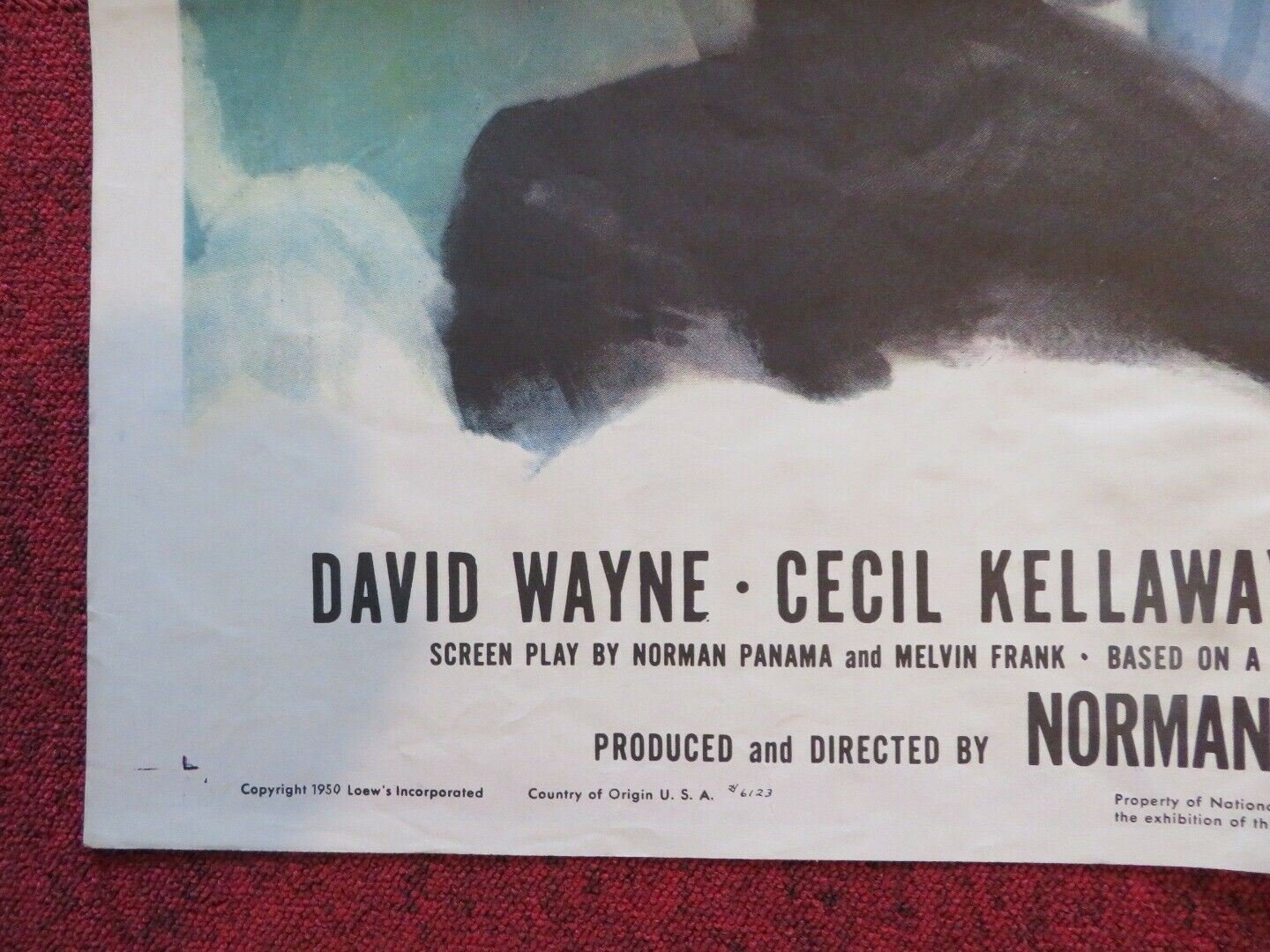 THE REFORMER AND THE REDHEAD FOLDED US ONE SHEET POSTER JUNE ALLYSON 1950 - Rendezvous Cinema