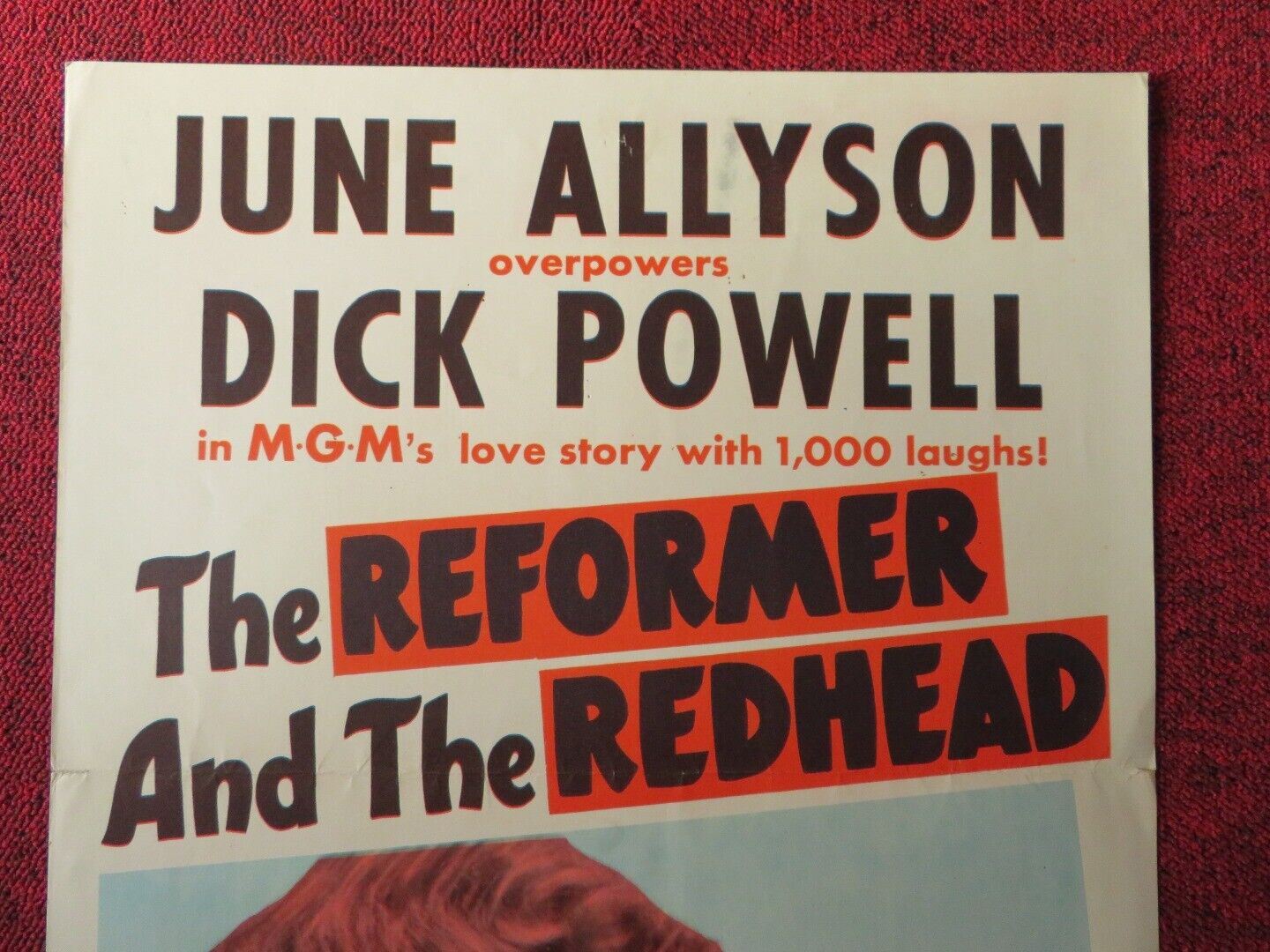 THE REFORMER AND THE REDHEAD US INSERT (14"x 36") POSTER JUNE ALLYSON 1950 Movie posters