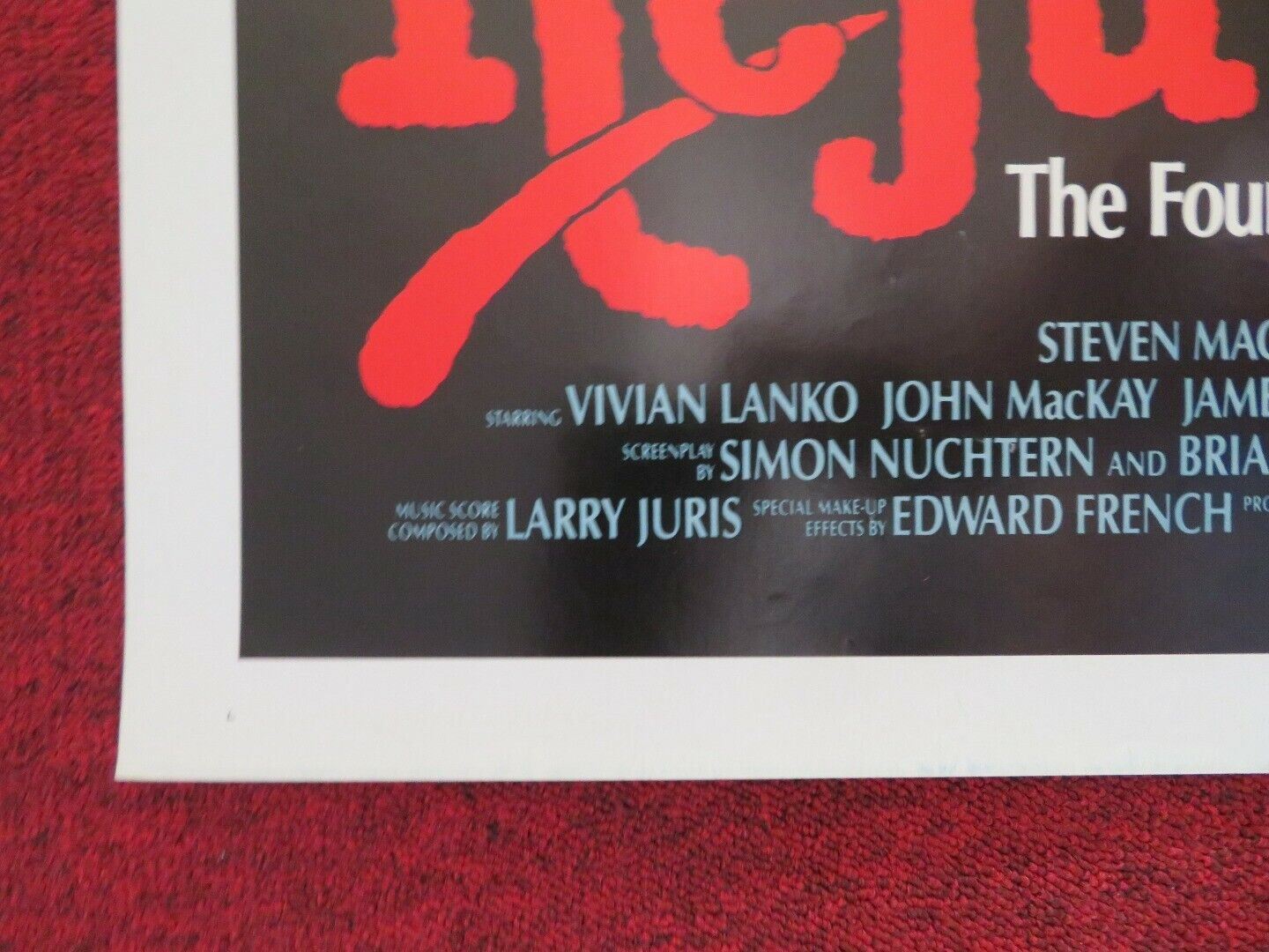 THE REJUVENATOR FOLDED US ONE SHEET POSTER VIVIAN LANKO JOHN MACKAY 1988 Movie posters