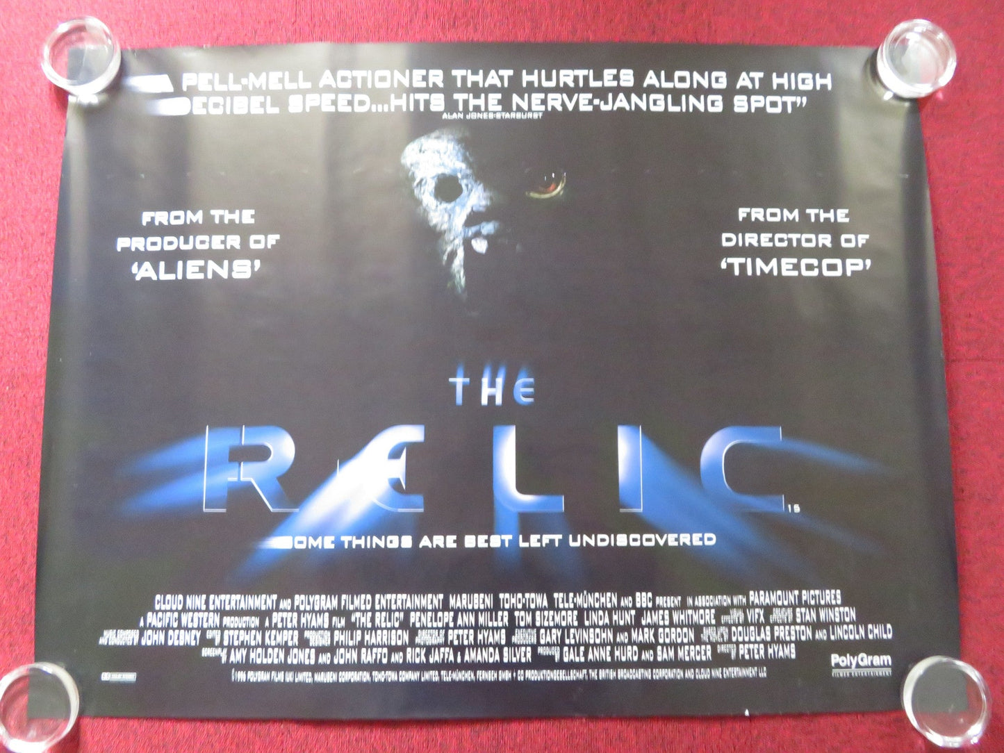 THE RELIC UK QUAD (30"x 40") ROLLED POSTER PENELOPE ANN MILLER TOM SIZEMORE 1997 Rendezvous Cinema Movie posters