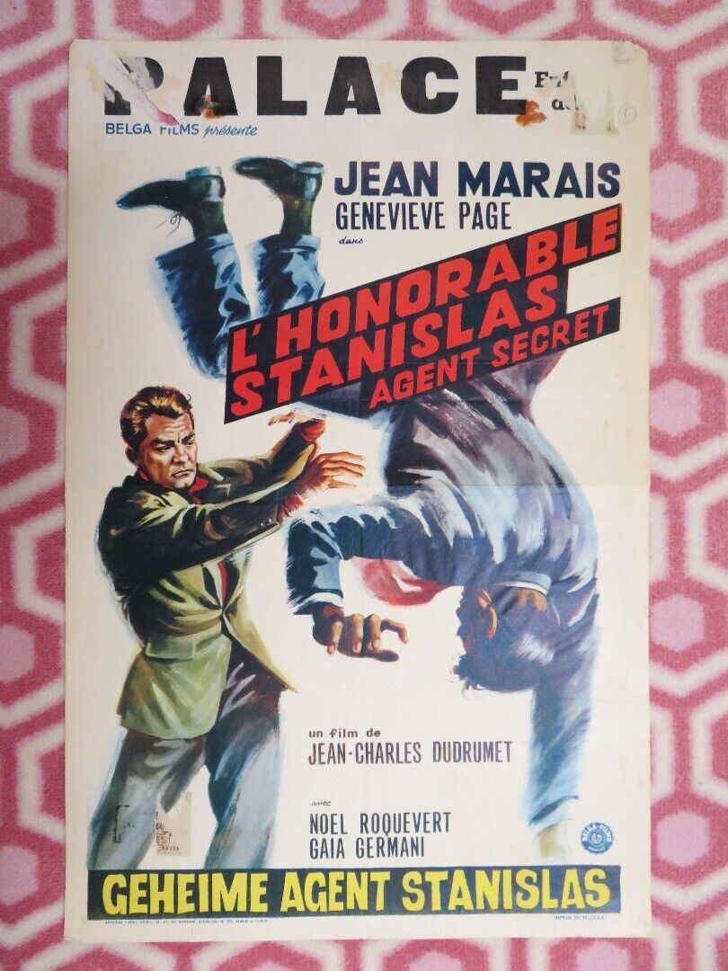 The Reluctant Spy BELGIUM (21"x 13.5) POSTER JEAN MARAIS 1963 Movie posters