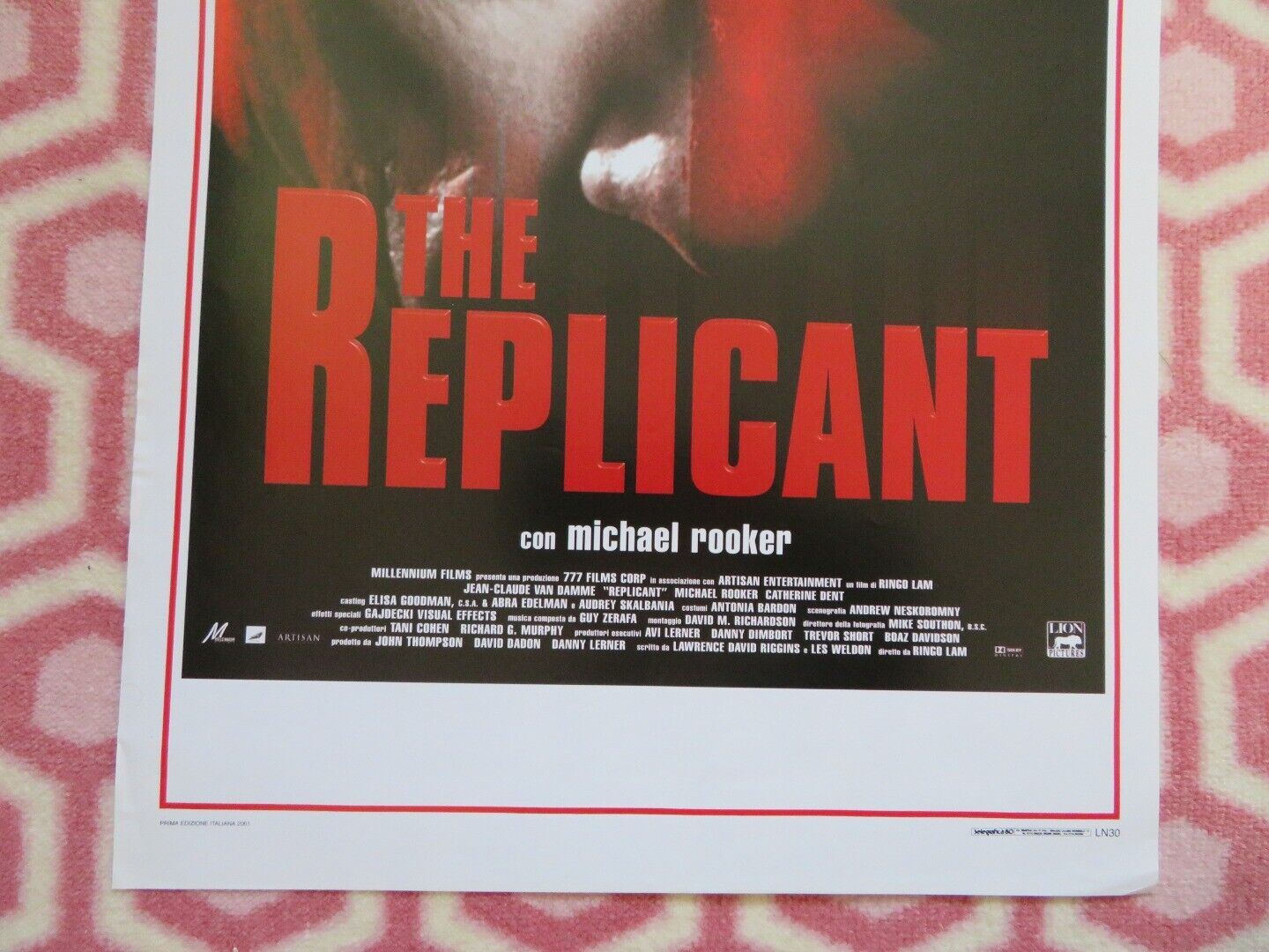 THE REPLICANT ITALIAN LOCANDINA (27.5"x13") POSTER VAN DAMME 2001 Movie posters