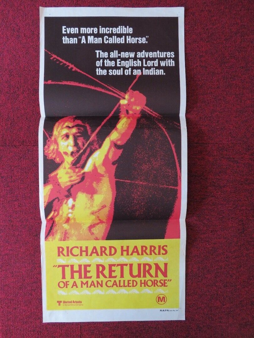 THE RETURN OF A MAN CALLED HORSE FOLDED AUSTRALIAN DAYBILL POSTER 1976 Movie posters