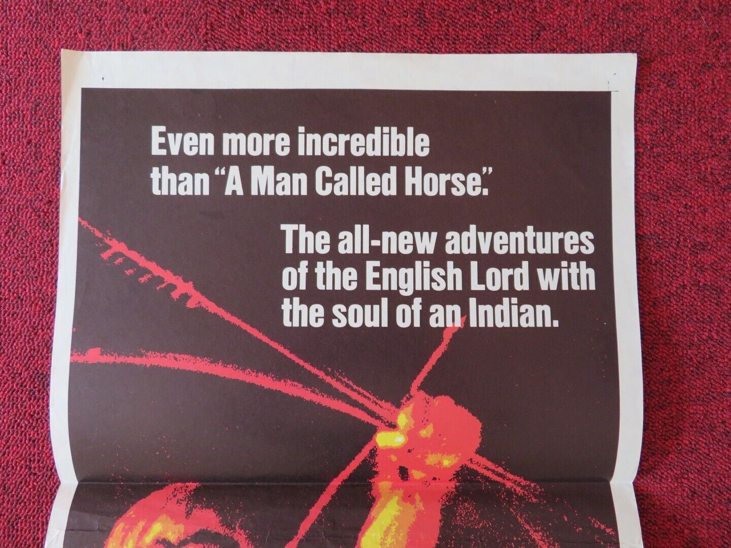 THE RETURN OF A MAN CALLED HORSE FOLDED AUSTRALIAN DAYBILL POSTER 1976 Movie posters