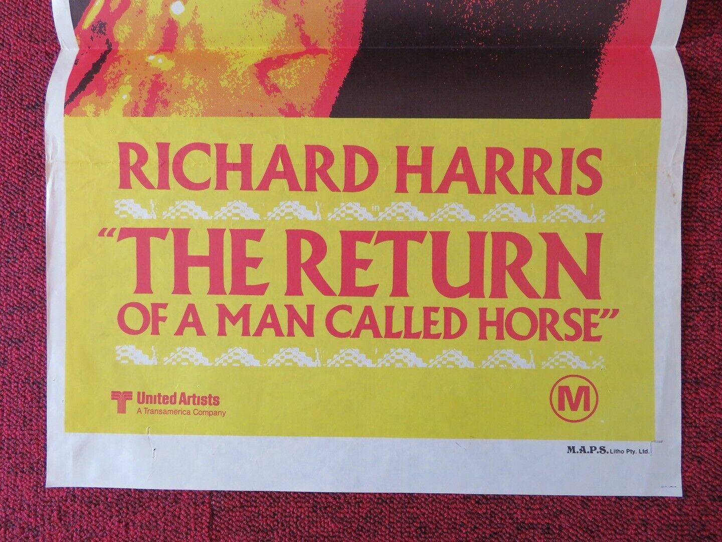 THE RETURN OF A MAN CALLED HORSE FOLDED AUSTRALIAN DAYBILL POSTER 1976 Movie posters
