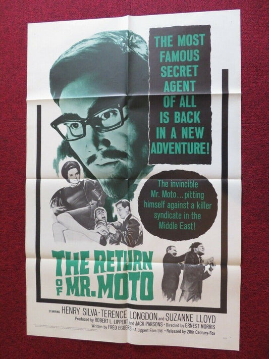 THE RETURN OF MR. MOTO FOLDED US ONE SHEET POSTER HENRY SILVA 1965 Movie posters
