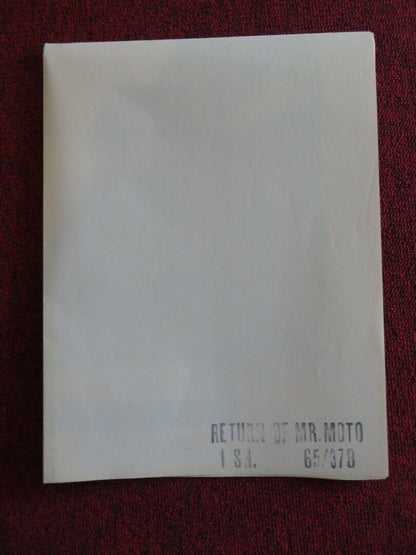 THE RETURN OF MR. MOTO FOLDED US ONE SHEET POSTER HENRY SILVA 1965 Movie posters