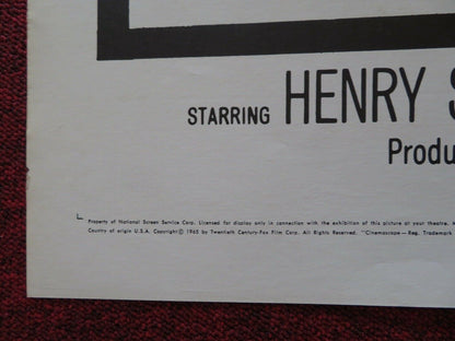 THE RETURN OF MR. MOTO FOLDED US ONE SHEET POSTER HENRY SILVA 1965 Movie posters