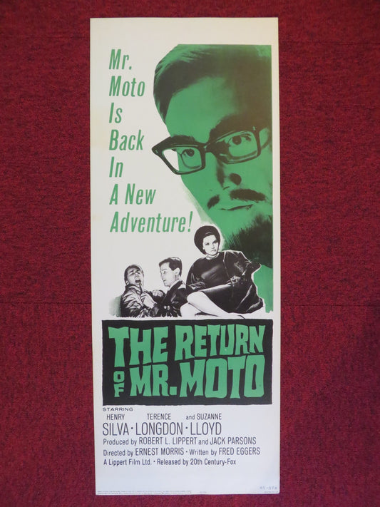 THE RETURN OF MR. MOTO US INSERT (14"x 36") POSTER HENRY SILVA T. LONGDON 1965 Rendezvous Cinema Movie posters
