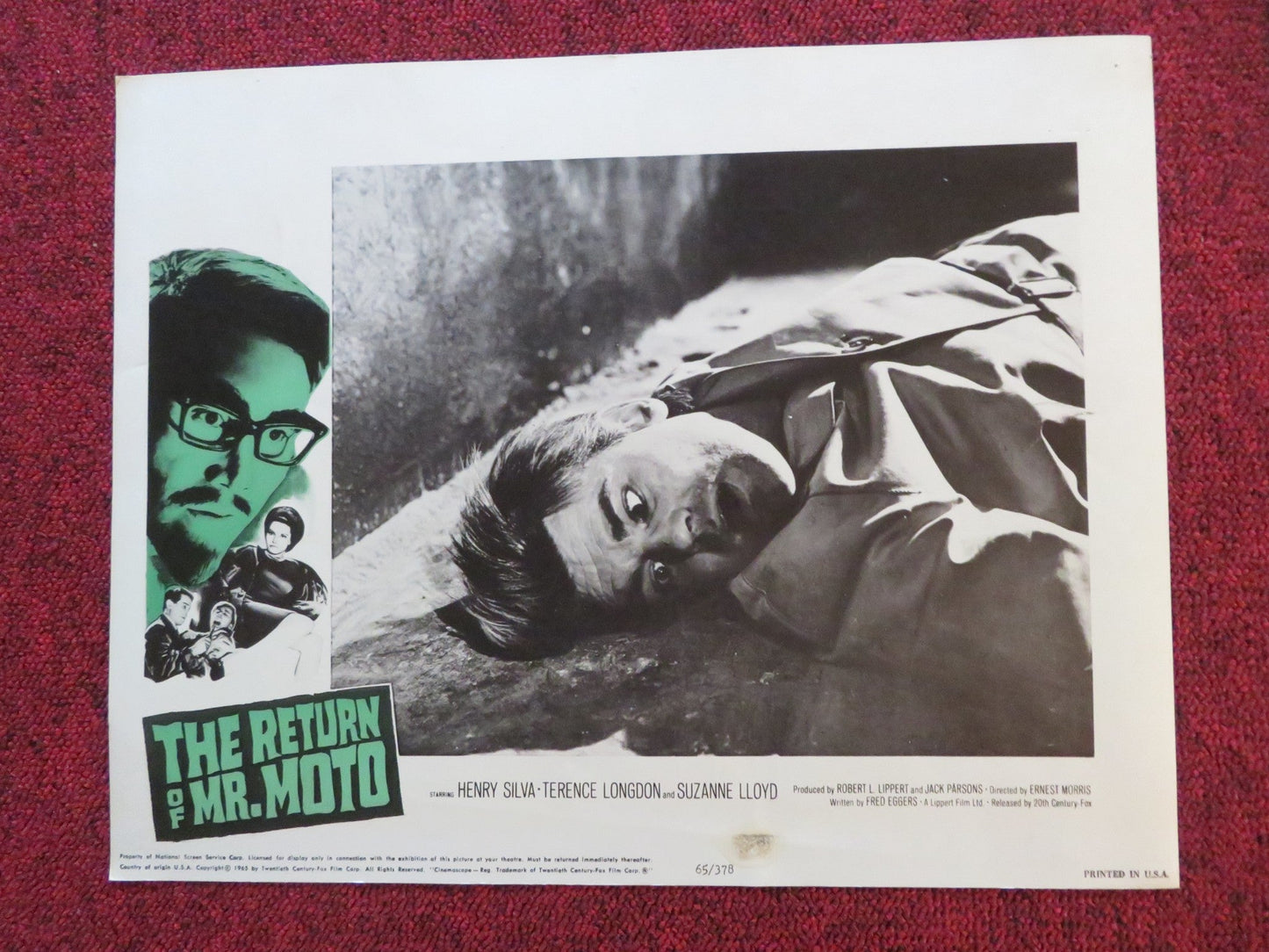 THE RETURN OF MR. MOTO US LOBBY CARD FULL SET HENRY SILVA TERENCE LONGDON 1965 Rendezvous Cinema Movie posters