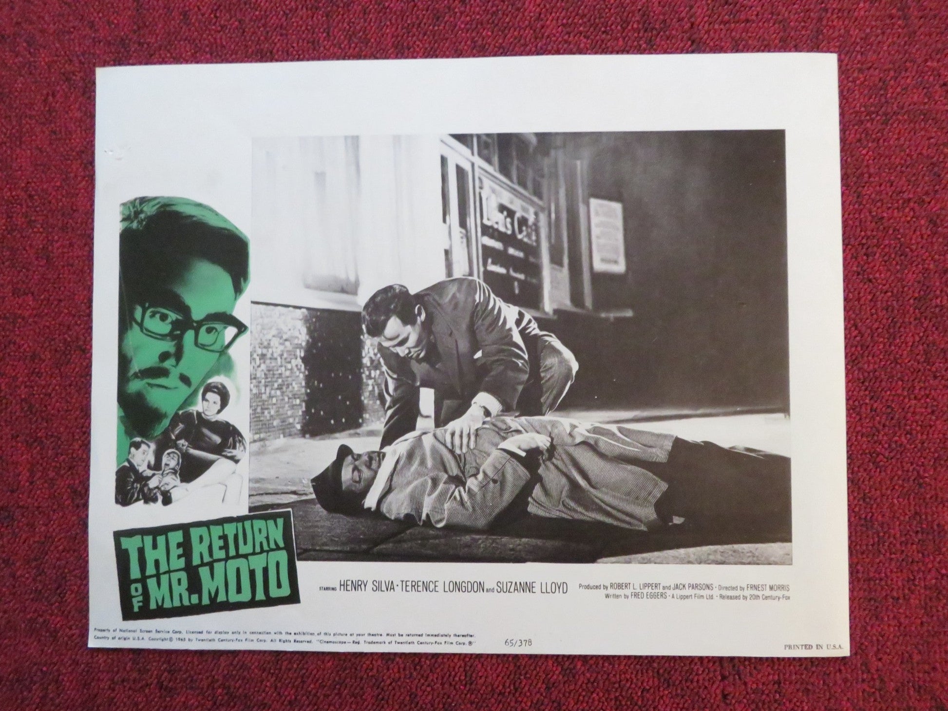 THE RETURN OF MR. MOTO US LOBBY CARD FULL SET HENRY SILVA TERENCE LONGDON 1965 Rendezvous Cinema Movie posters