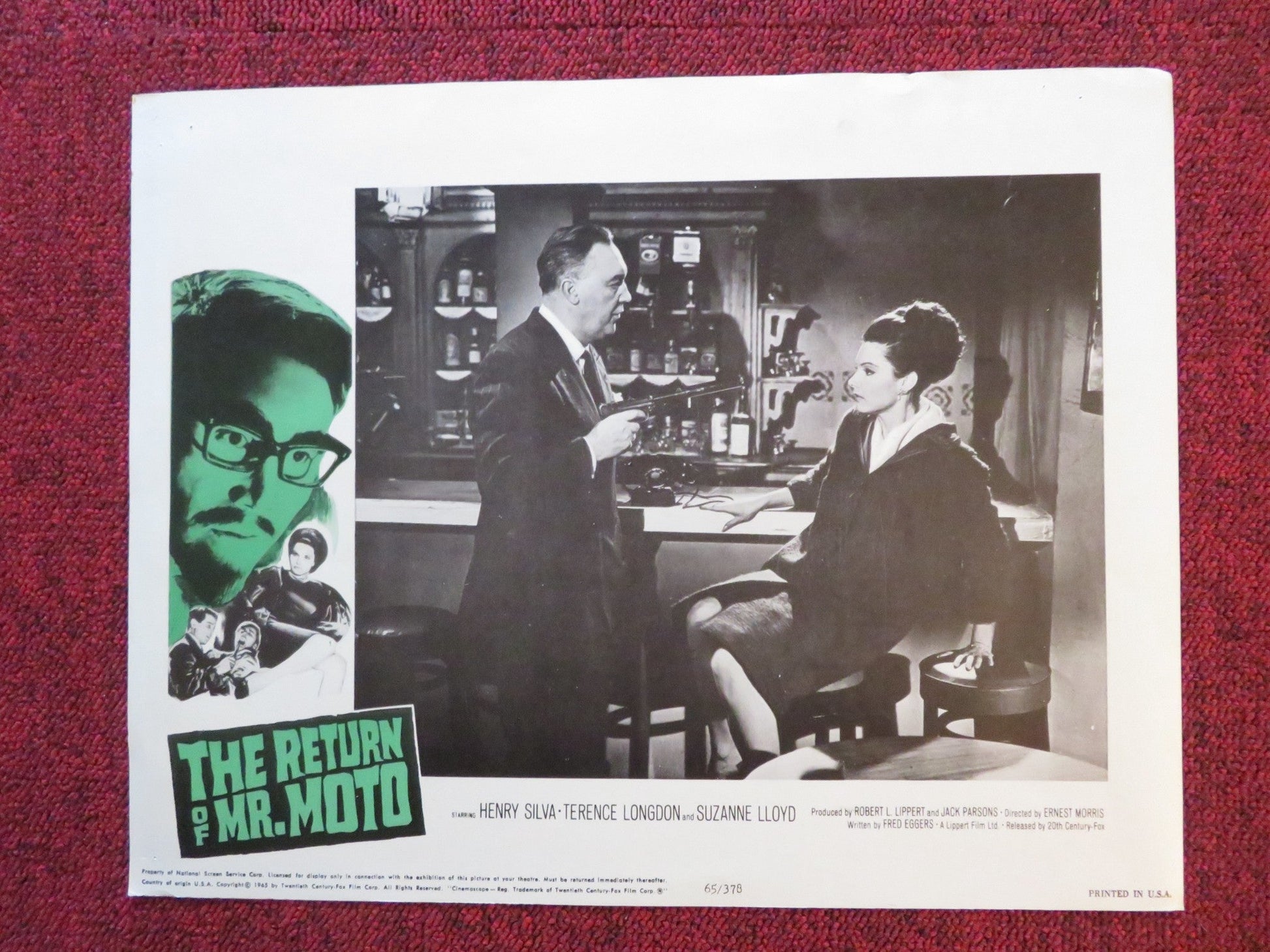 THE RETURN OF MR. MOTO US LOBBY CARD FULL SET HENRY SILVA TERENCE LONGDON 1965 Rendezvous Cinema Movie posters