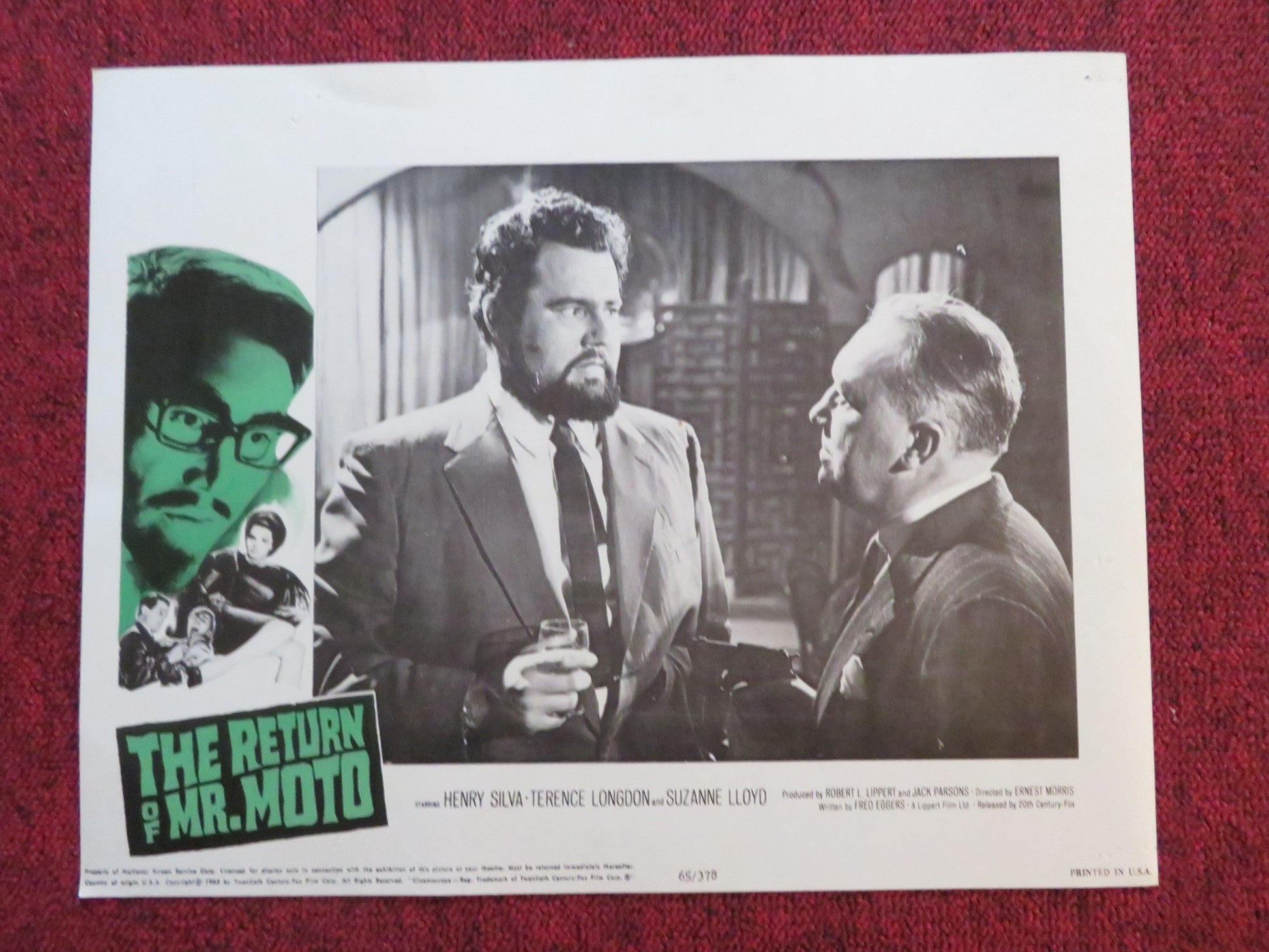 THE RETURN OF MR. MOTO US LOBBY CARD FULL SET HENRY SILVA TERENCE LONGDON 1965 Rendezvous Cinema Movie posters